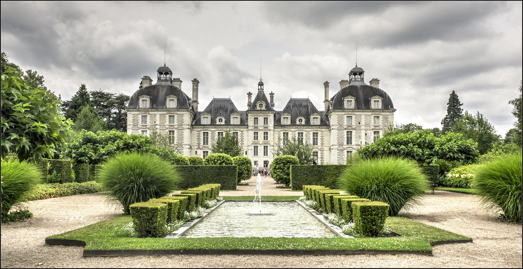 Château de Cheverny : vue du jardin