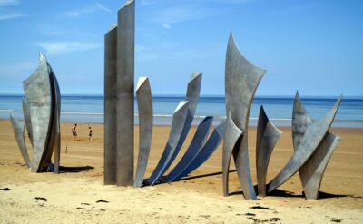 Omaha Beach Mémorial sur la plage